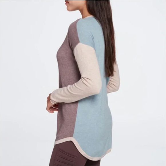 Smartwool Shadow Pine Colorblock Sweater Wool Blend Knit Crew Neck Pullover - Picture 1 of 13